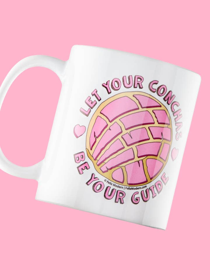 Let Your Conchas Be Your Guide Mug for wholesale by Feliz Modern