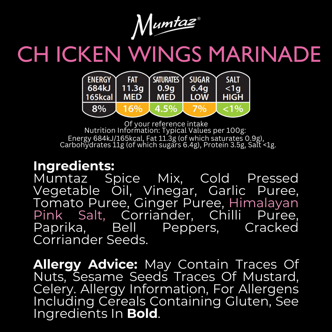 Mumtaz – wholesale Marinade – Mumtaz Chicken Wings Marinades Pack - 6x500g4