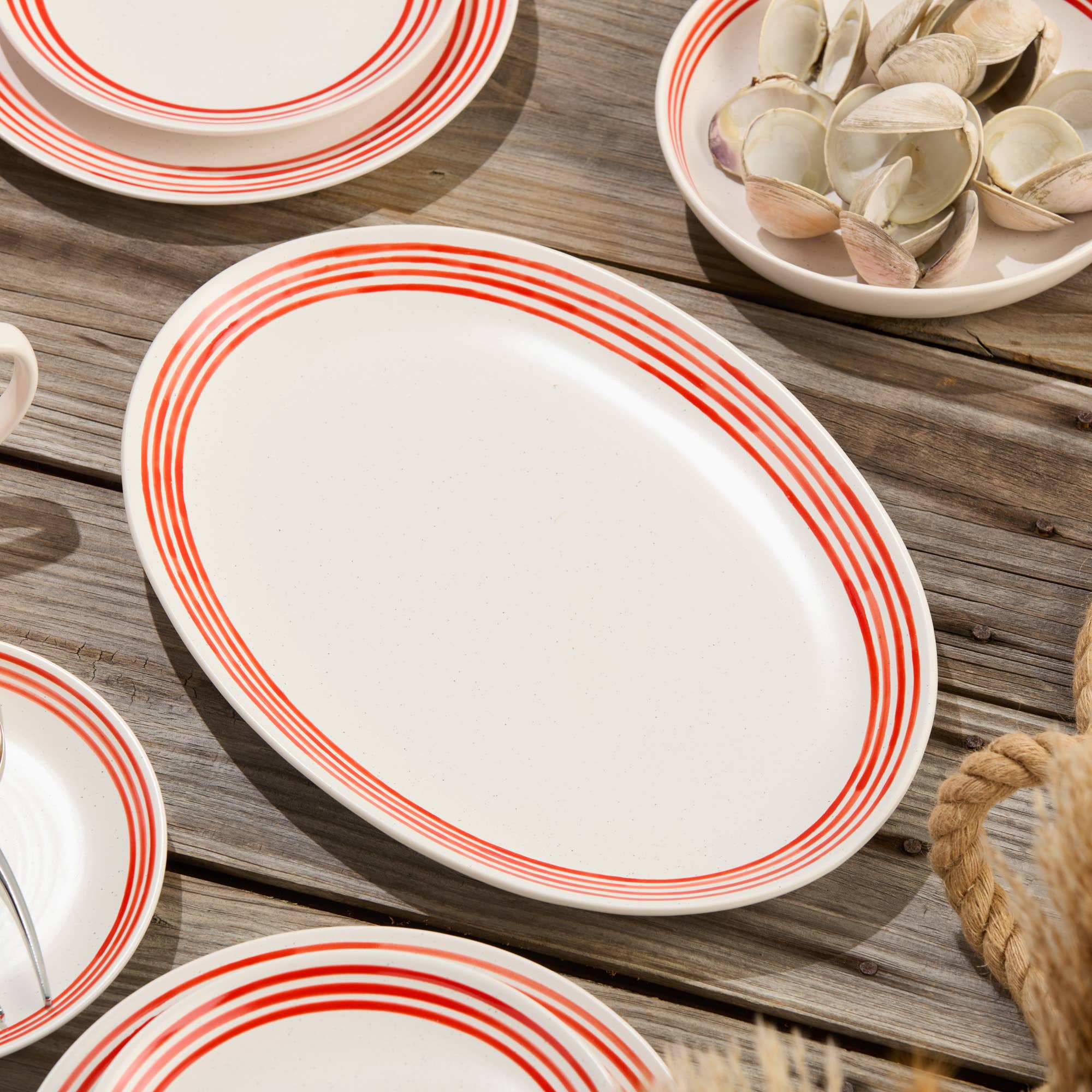 Certified International - Wholesale Platter - Dockside Red Oval Platter 16 x 12