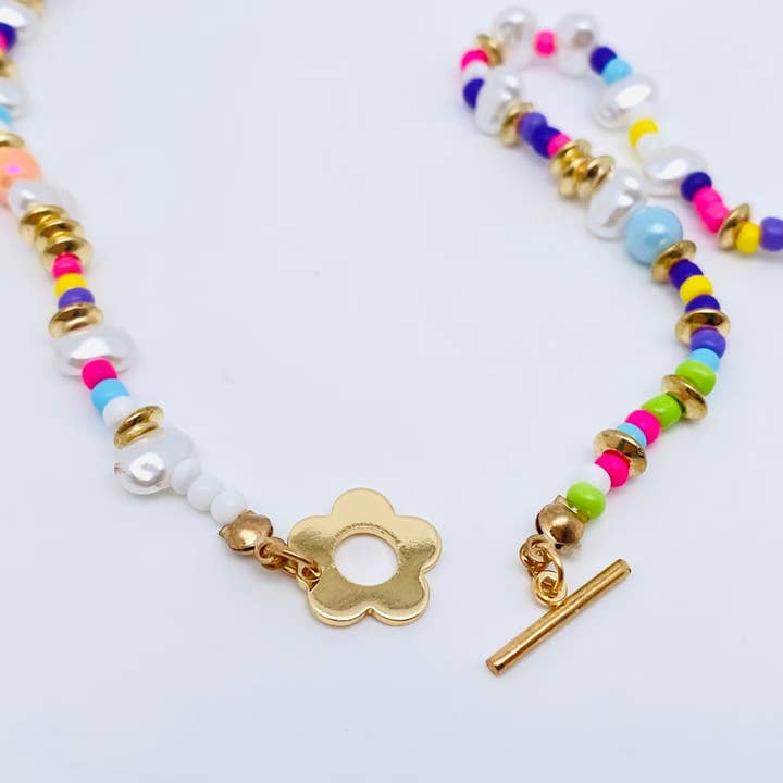 Mio Queena - Vente Collier ras-de-cou - Collier ras du cou en perles colorées2