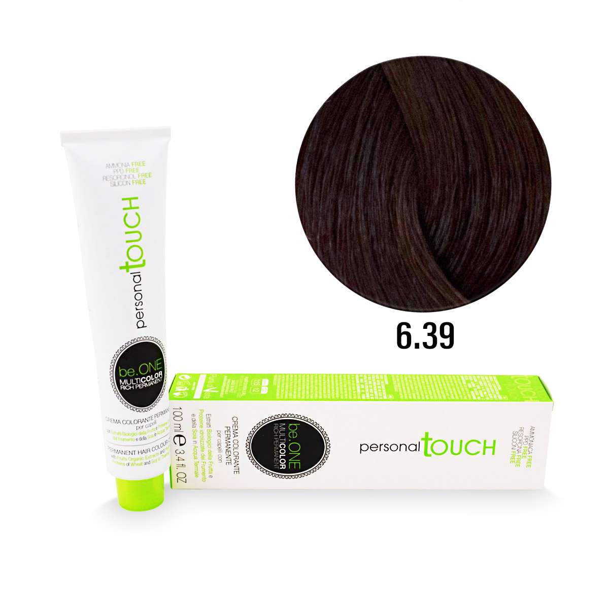 Punti di Vista srl - Wholesale Hair Dye - Be.One Tobacco Color Ammonia-Free Dye Tube 100 ml2