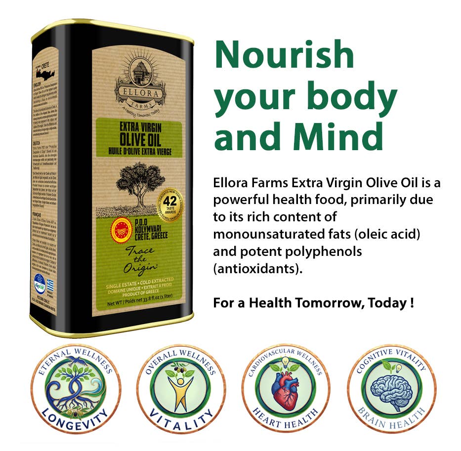 ELLORA FARMS - Wholesale Olive Oil - Greek Extra Virgin Olive Oil, Traceable, Single Estate, 34oz13