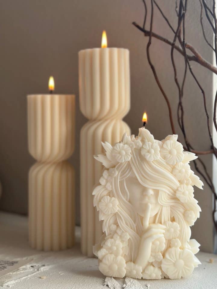 Flower Goddess Candle for wholesale by LA AROMA CANDLE CO.