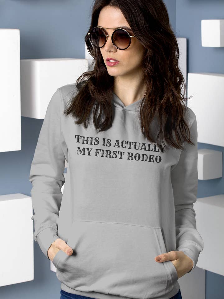 Questa è davvero la mia prima esperienza - Felpa con cappuccio da donna per la vendita all'ingrosso da parte di Smart Ass Shirts