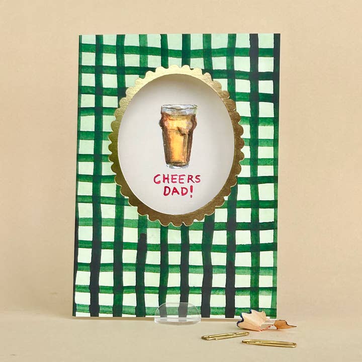 ' Cheers Dad ' Greetings Card FP3611 for wholesale by Poet and Painter
