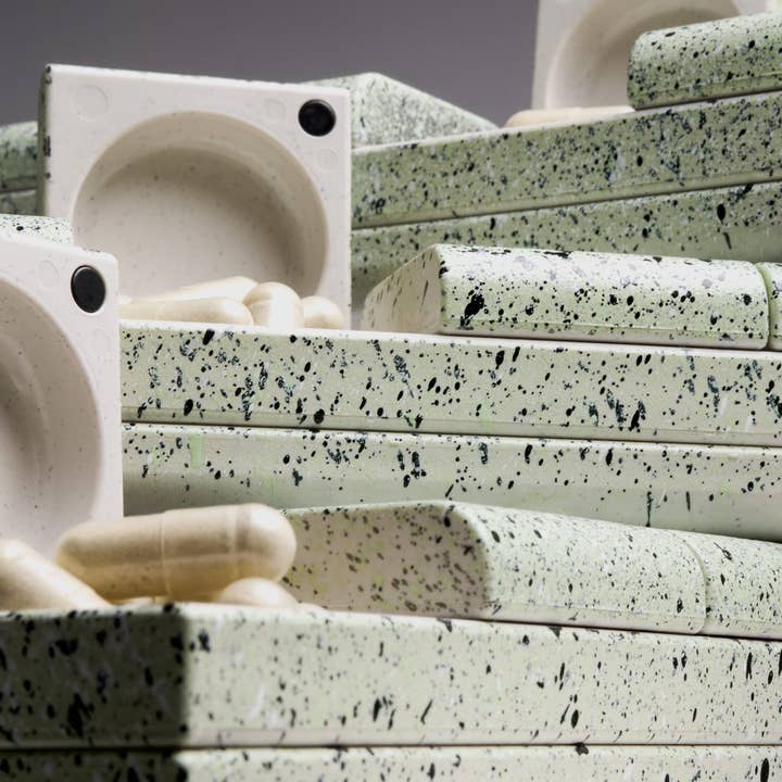 AndAgain 7-Day Pill Case in Mint (Hand-Painted Edition) for wholesale by And Repeat