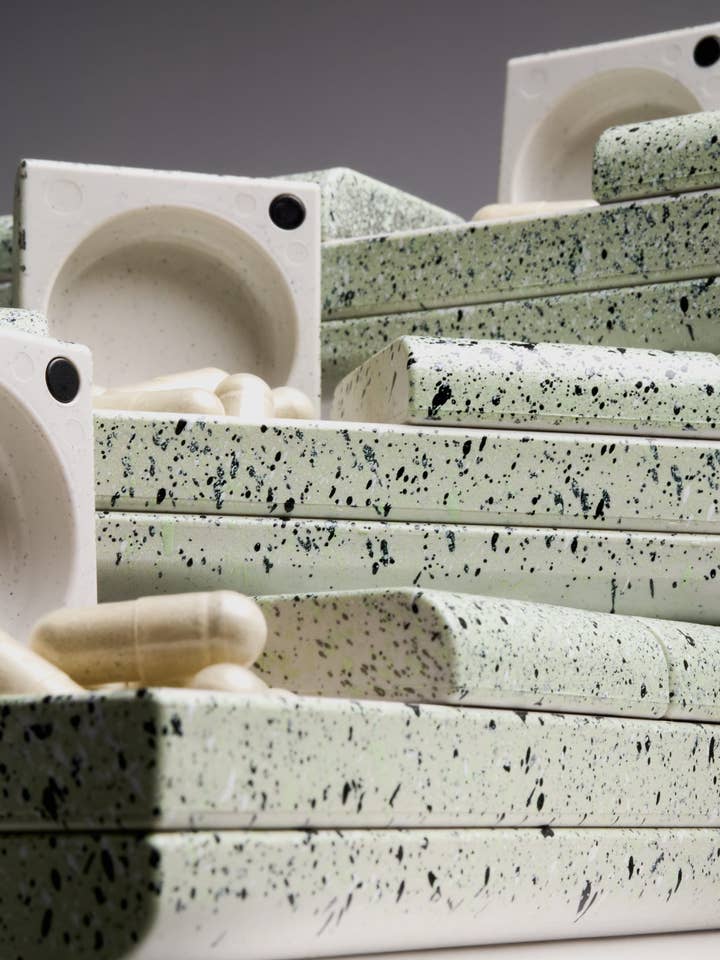 AndAgain 7-Day Pill Case in Mint (Hand-Painted Edition) for wholesale by And Repeat