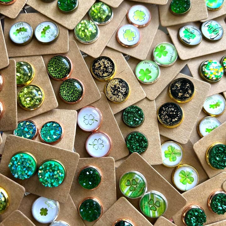 Kate Tuesday Jewelry - Wholesale Stud/Post Earrings - 🍀 St Patricks Day Grab Bag Earrings2
