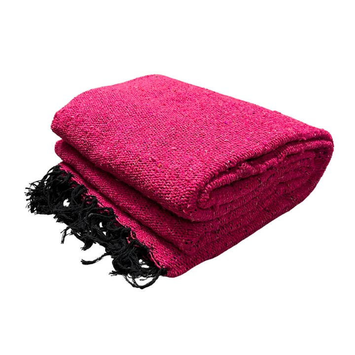 West Path - Wholesale Throw Blanket - Solid Hot Pink Mexican Blanket1