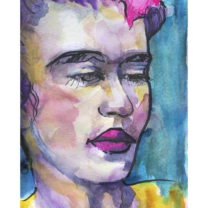 Lynell Ingram - Wholesale Art Print - Artist Frida Kahlo Portrait 8x10" Fine Art Print1