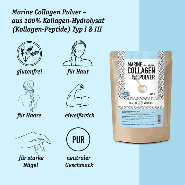 Organic Workout - Wholesale Protein/Superfood Powder - Marine collagen powder - neutral and pure4