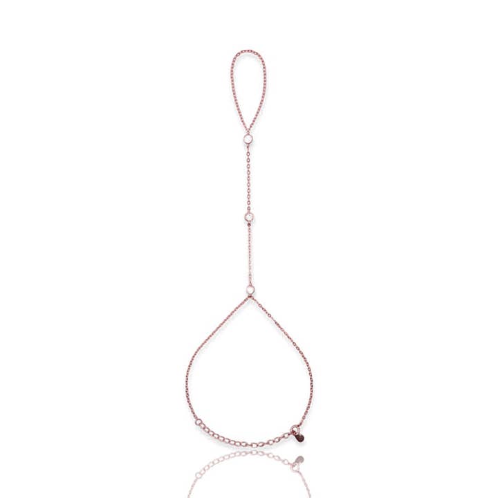 KIKICHIC - Wholesale Link & Chain Bracelet - CZ Diamond Hand Chain Bracelet8