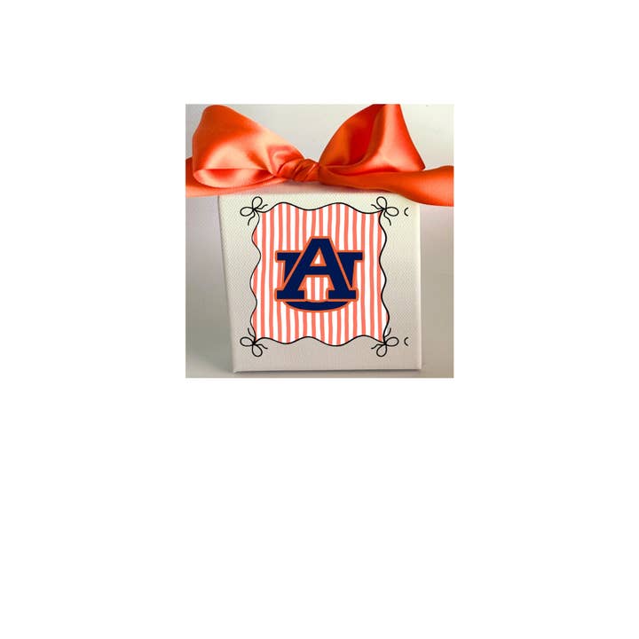 Rouge 225 - Wholesale Art Print - Preppy Auburn Monogram Gameday Canvas Art