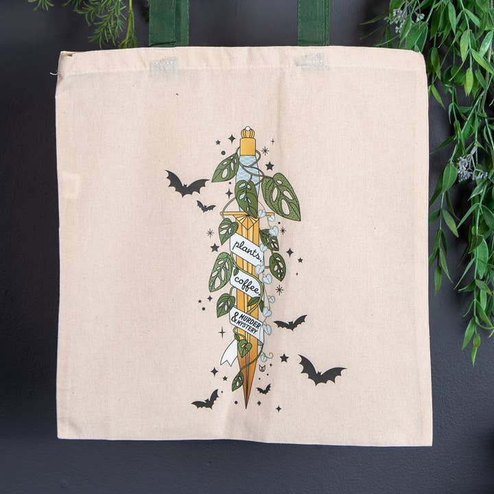 TOTE | Plants, Coffee, & Murder Mystery for wholesale by Variegate Design