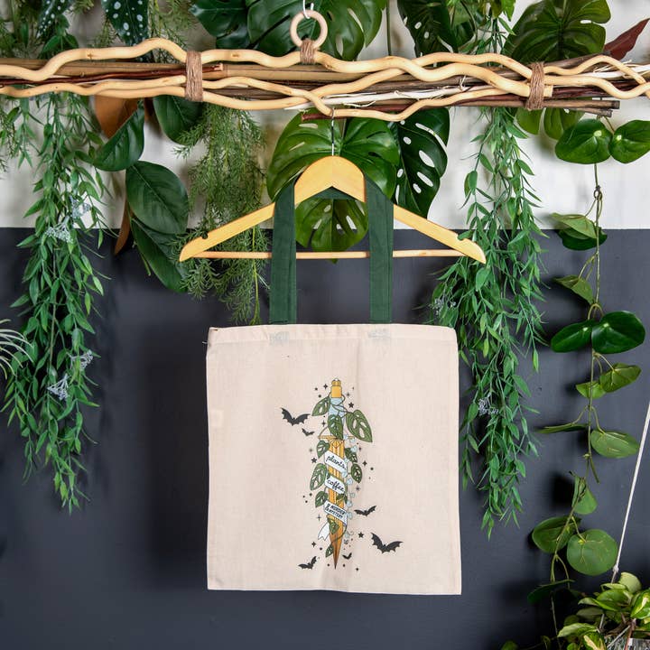 TOTE | Plants, Coffee, & Murder Mystery for wholesale by Variegate Design