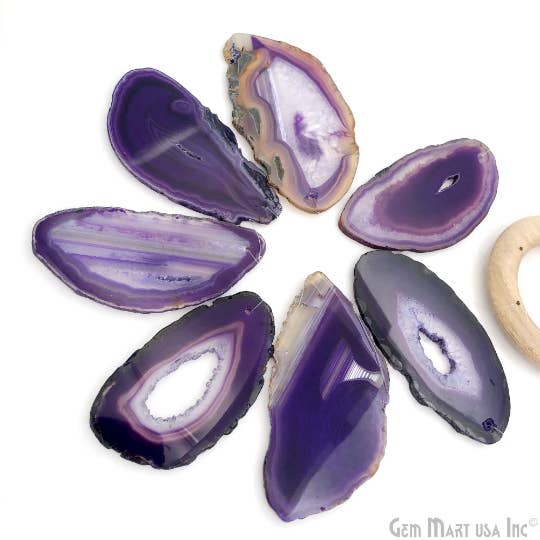 GemMartUSA - Wholesale Wind Chime - Wind Chime in Natural Purple Agate for Outside, Home Decor1