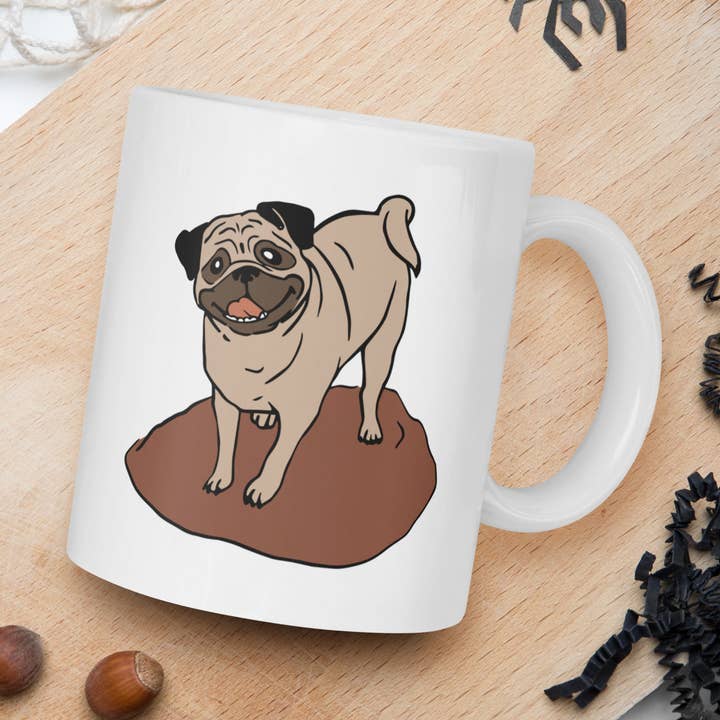 Vinny the Pug Coffee Mugs for wholesale by Club No-Kill 2027 Coffee Mugs