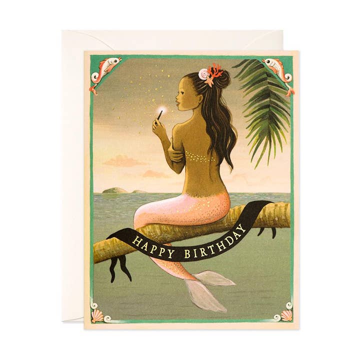 JooJoo Paper – postal de parabéns por atacado – Cartão de aniversário da sereia