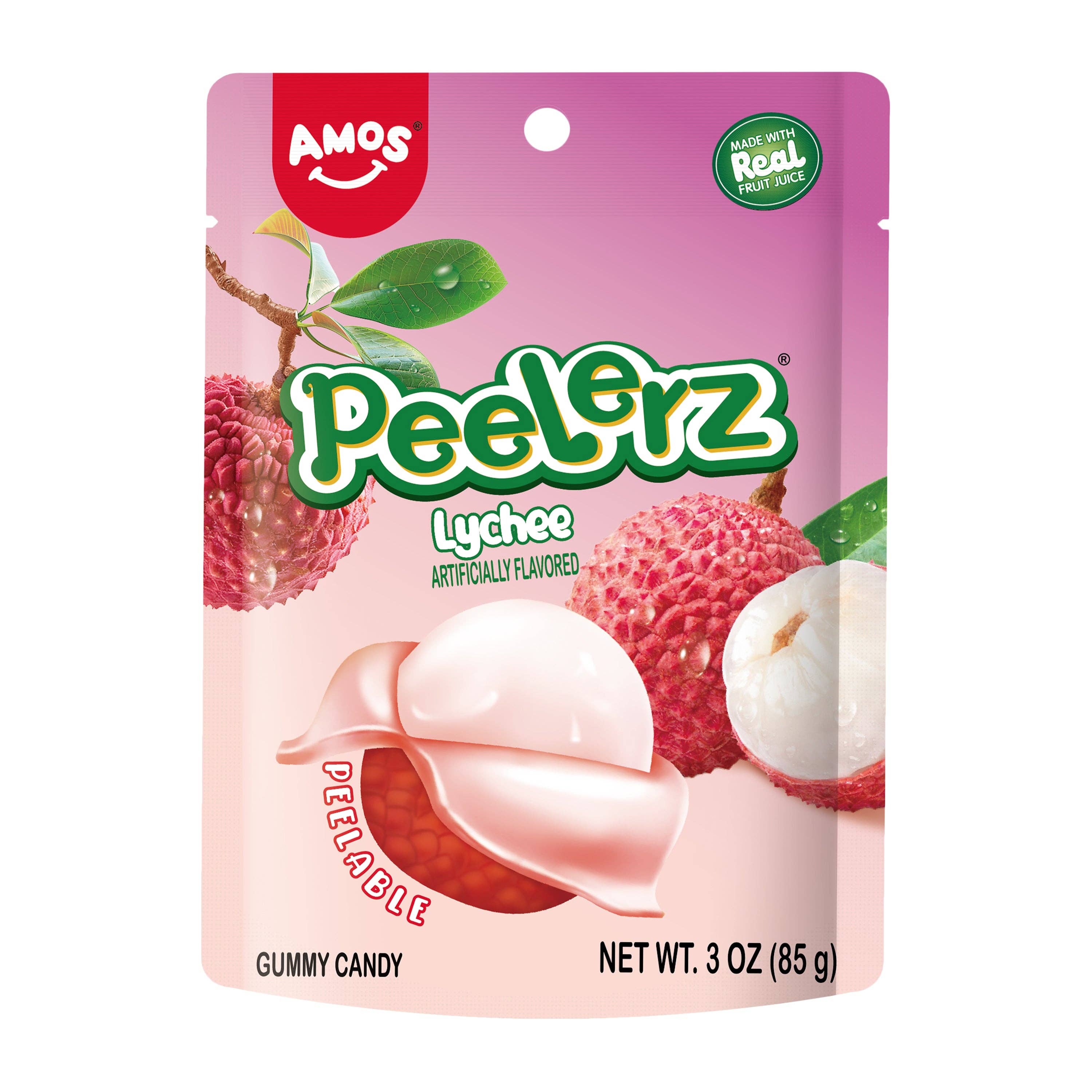 Pops Distro Inc - Wholesale Gummy - Amos Peelerz Lychee 6 pack (3oz)0