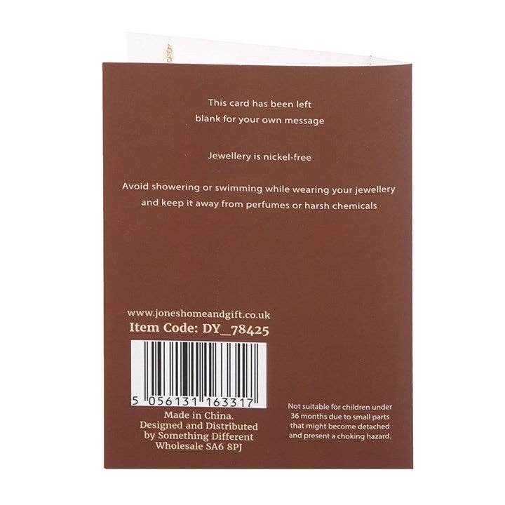 Something Different Wholesale – Engroshandel Årstidshilsenkort – Autumn Wishes halskæde med græskar på kort2