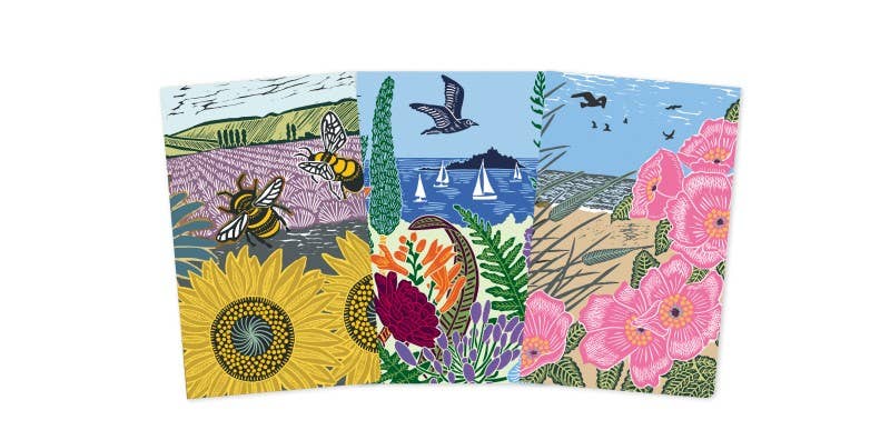 Flame Tree Gift – wholesale Notebook – Kate Heiss Set of 3 Mini Notebooks1