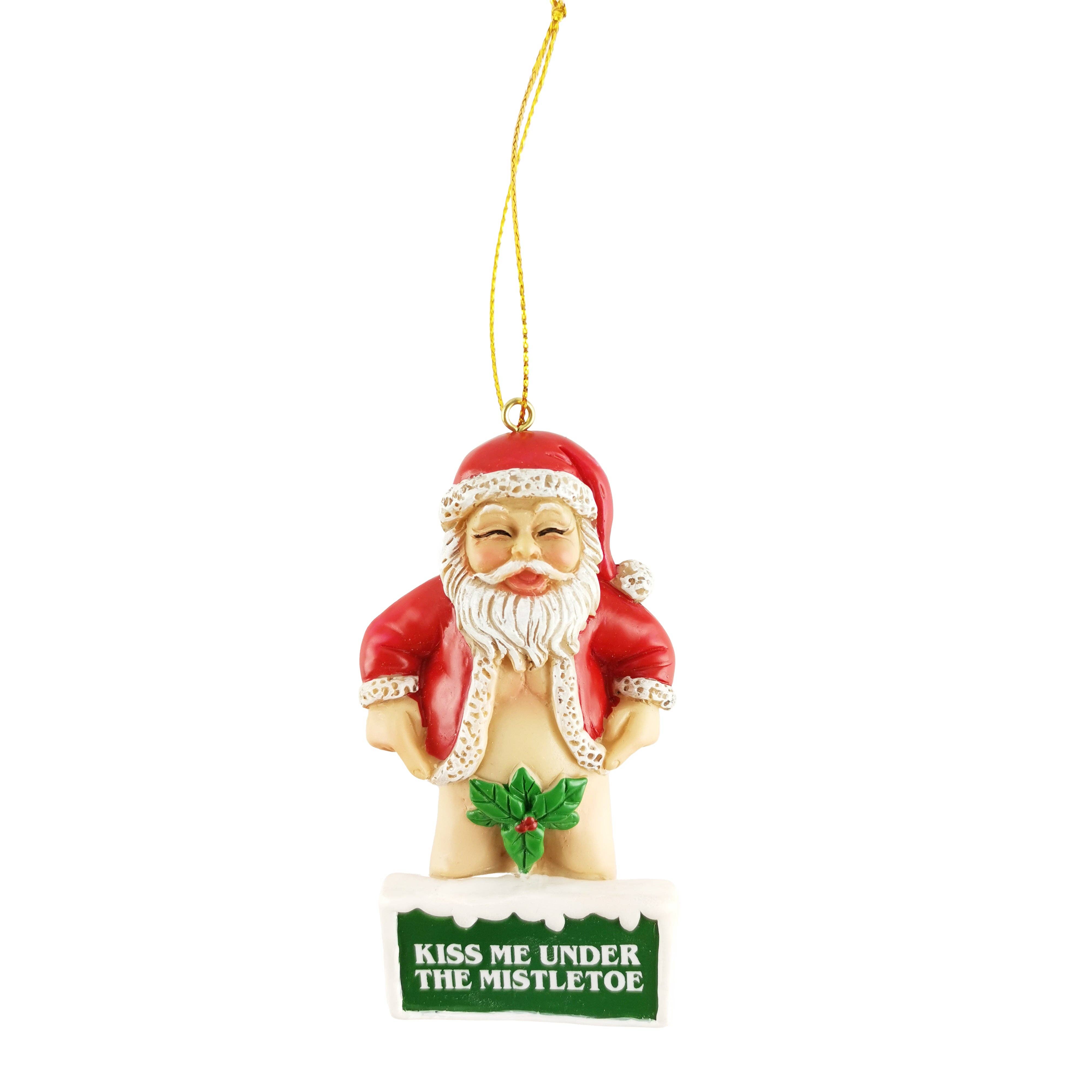 Island Dogs - Wholesale Ornament - Crooked Christmas - Kiss Me Mistletoe1