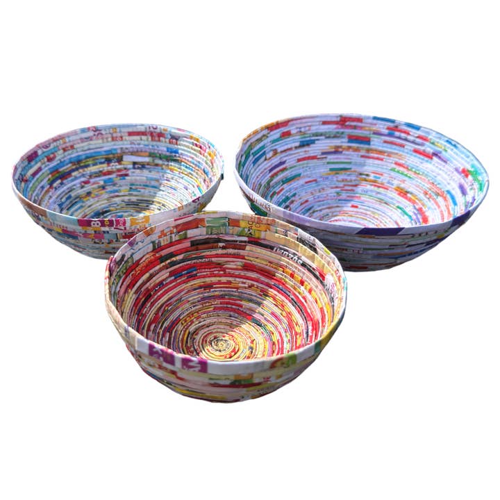 The Upcycled Paper Company - Wholesale Decorative Plate/Dish/Bowl - Small Paper Bowls - Recycled Paper