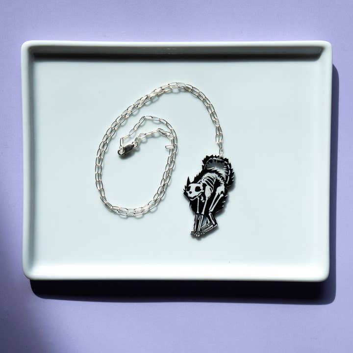 Darling Marcelle - Wholesale Pendant/Charm Necklace - Cat Skeleton Necklace