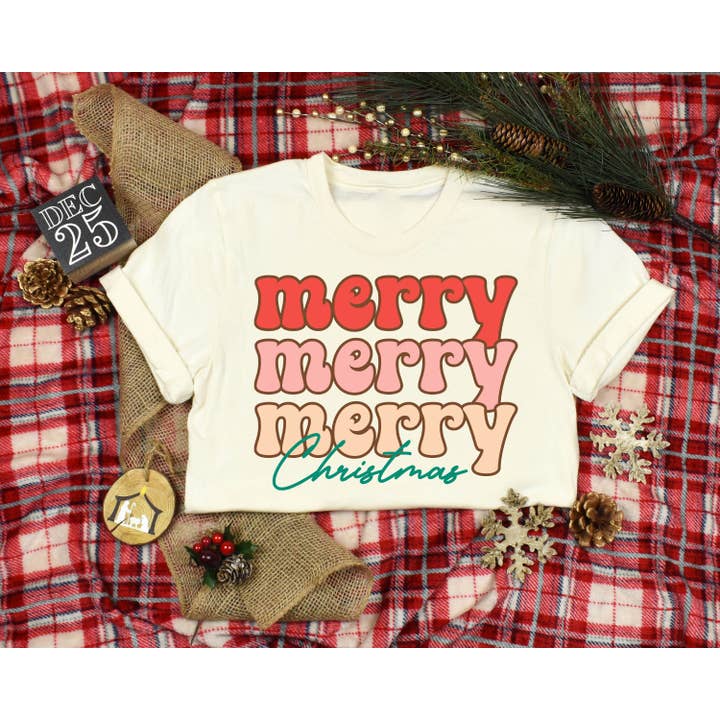 Retro Merry Christmas Repeat for wholesale by Great Tees