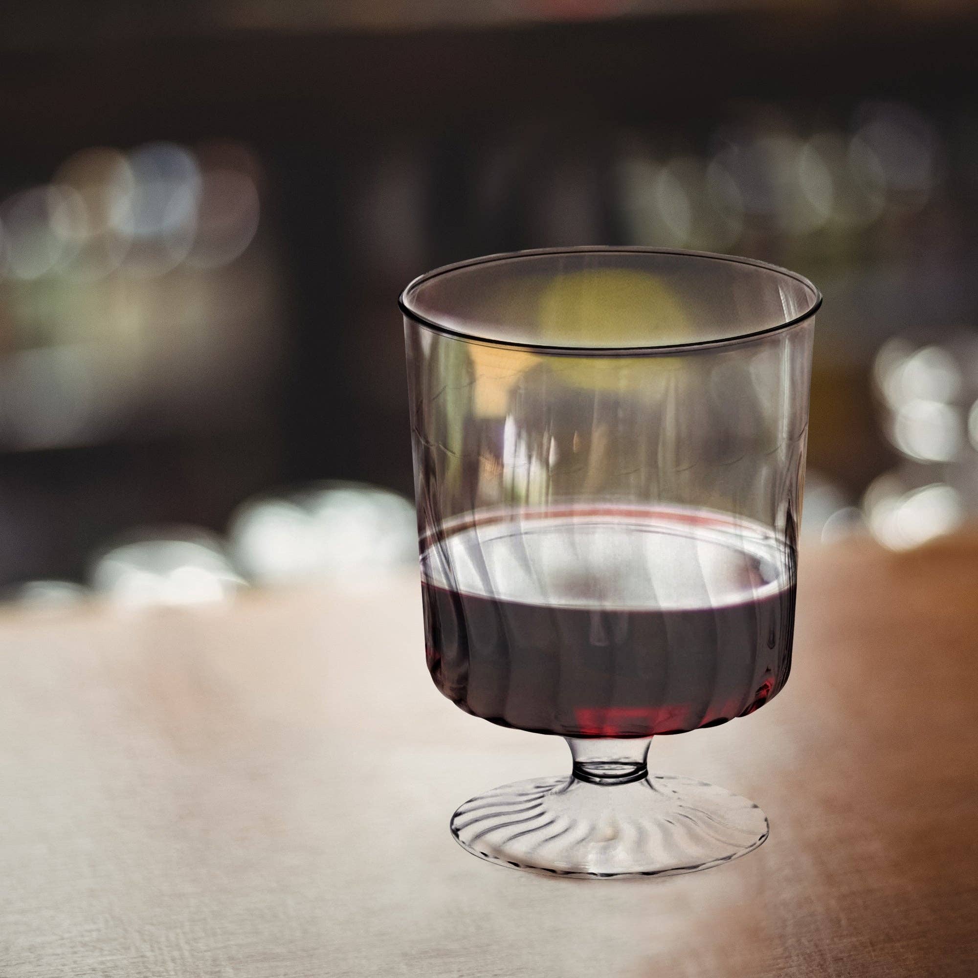 Smarty had a Party – Copo de vinho por atacado – 8 taças de vinho em plástico transparente com pé - 10 unid.8