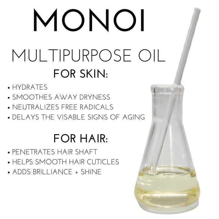 Just Pure Skincare - Wholesale Facial Oil - Monoi Beauty Oil Serum For Face + Hair- All Natural + Vegan