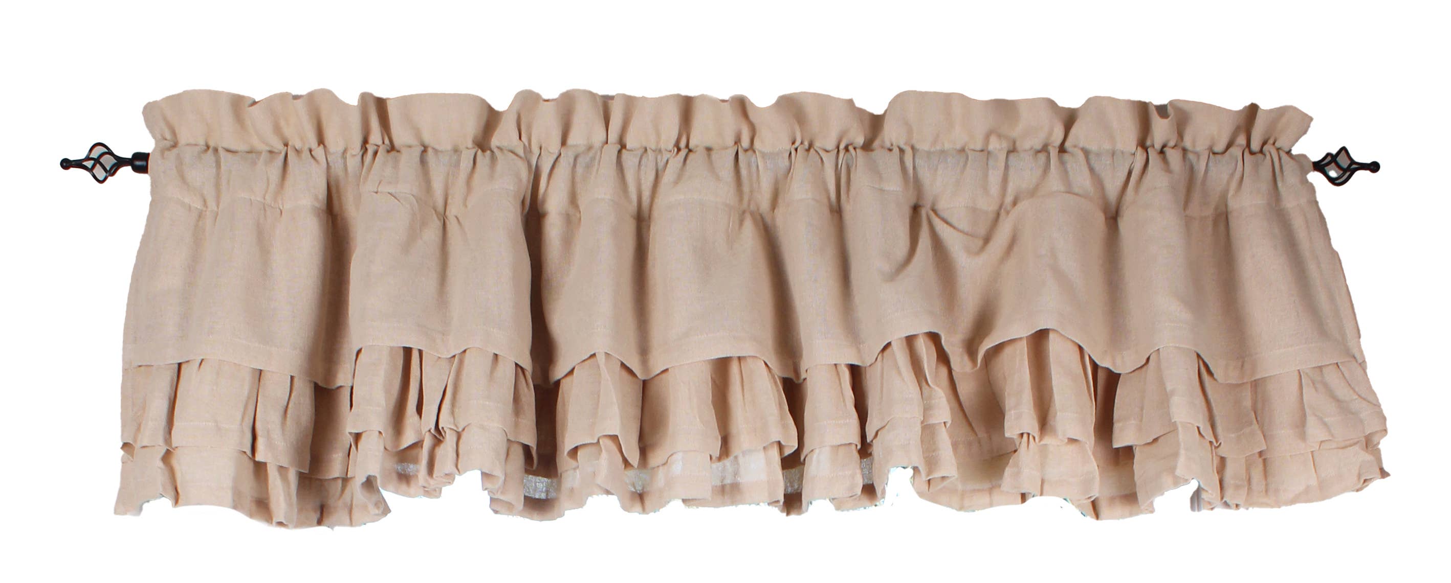 Home Collections by Raghu - Wholesale Valance - Heirloom Cream Ruffled Valance1