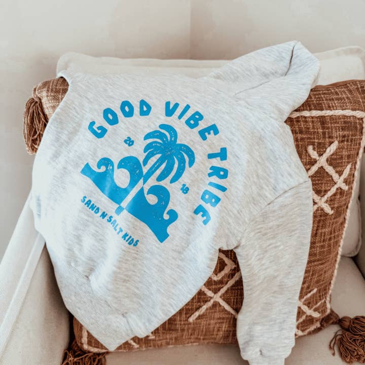 SAND N SALT KIDS - Wholesale Hoodie - Kids - Grey Marle Hooded Jumper – Good Vibe Tribe1