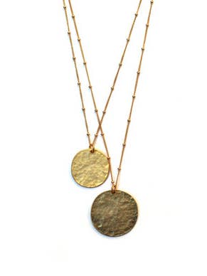 Collier double disque pour la vente par Jennifer Tuton Jewelry