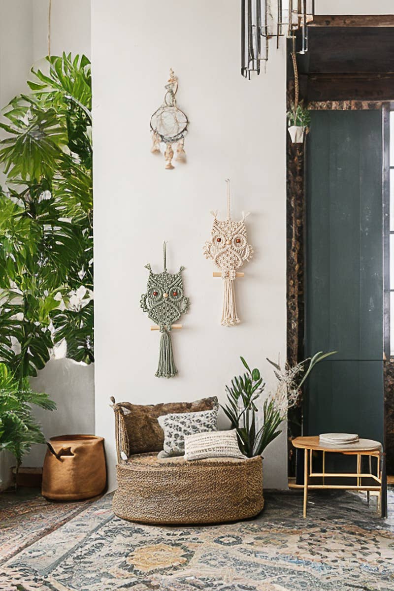 BeanDaikon – wholesale Väggdekor - Barn och baby – Macrame Uggla Vägghängande W733