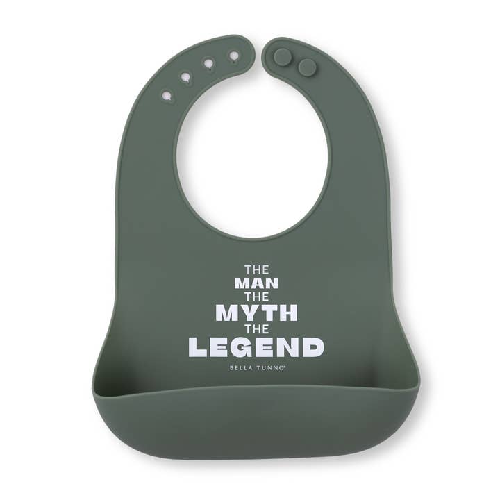 Man Myth Legend Wonder Bib for wholesale by Bella Tunno