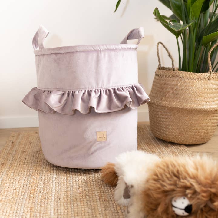 Babyly - Wholesale Toy storage box – Kids & baby - Velvet toys basket/ toys box with flounce - 5 colors2