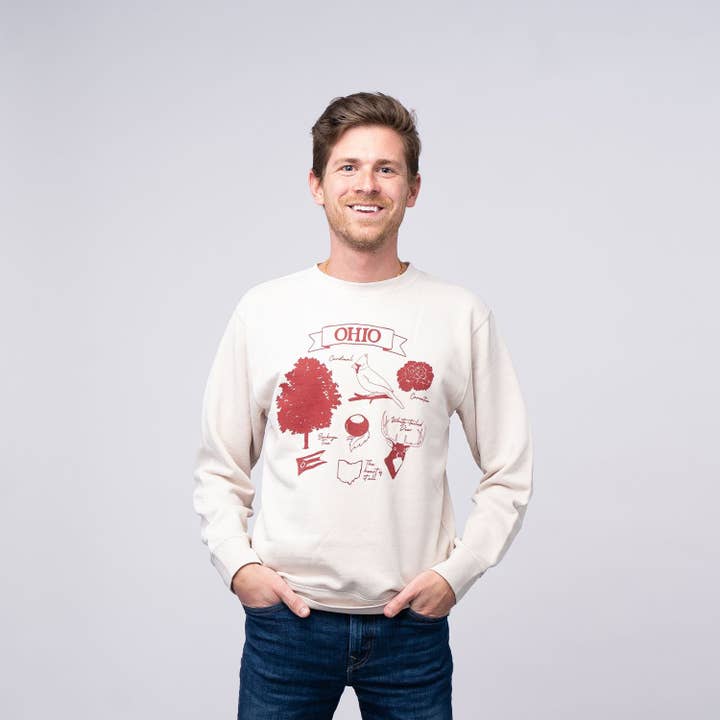 Jupmode - Wholesale Graphic Sweatshirt - Unisex - State of Ohio Symbols Sweatshirt