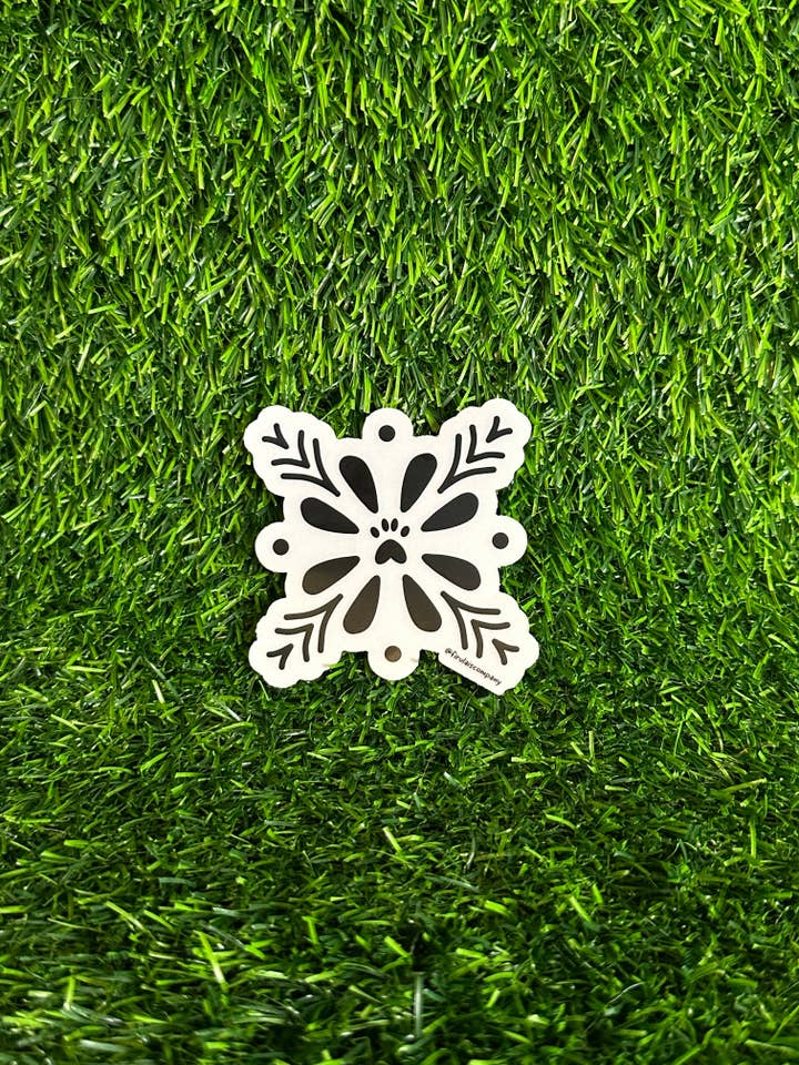 Pawsome flower sticker for wholesale by Firulais Co.