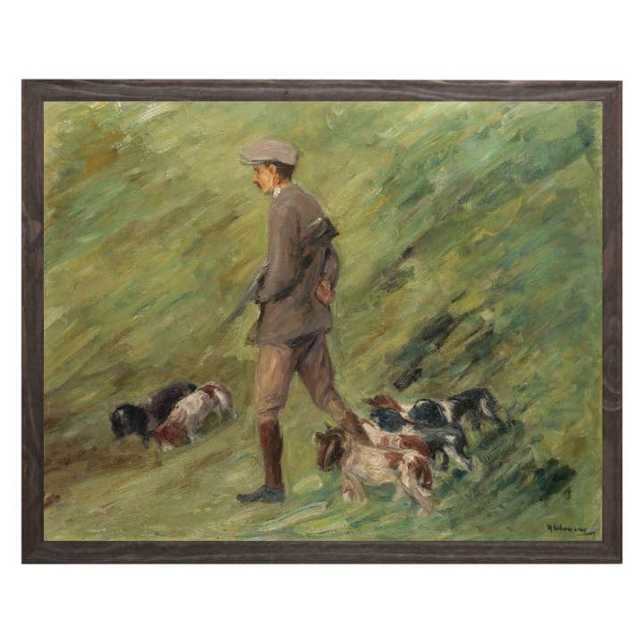 Vintage man hunting with beagles for wholesale by Antique Curiosities Inc