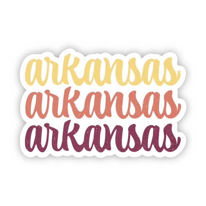 Big Moods - Wholesale Sticker - Arkansas Text Sticker