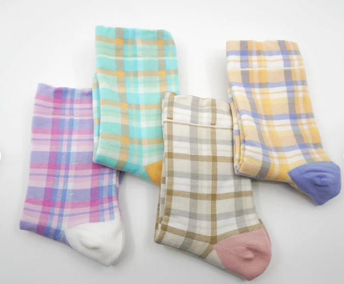 Comfortarians - Wholesale Socks - Women's - Plaid Pattern Socks , Women's  Casual Cotton Patterned Socks3