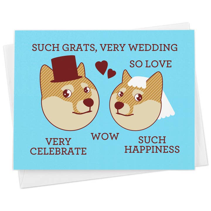 Very Wedding Doge Shiba Inu Meme Card - Gay/Lesbian Option for wholesale by Tiny Bee Cards