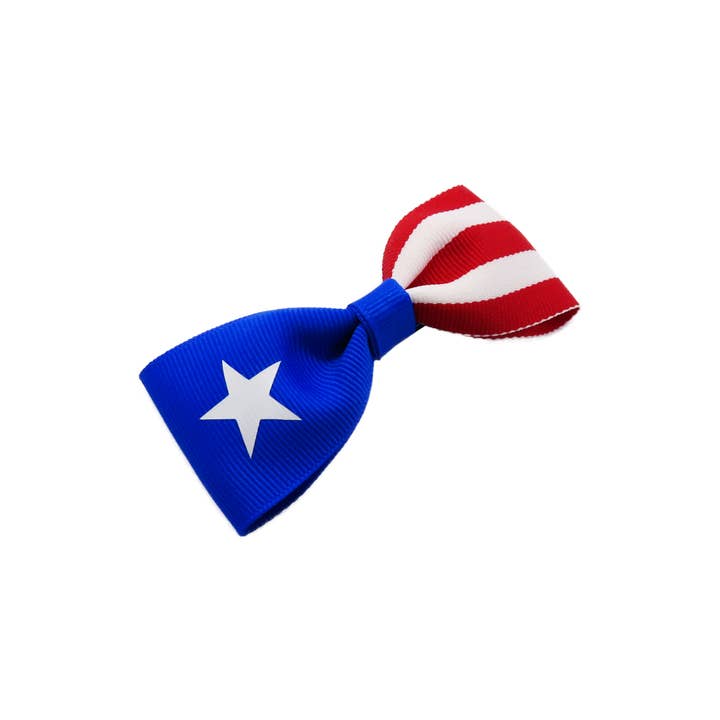 QXP Shop - Wholesale Hair Bow - Women's - Puerto Rico Flag Hair Bow