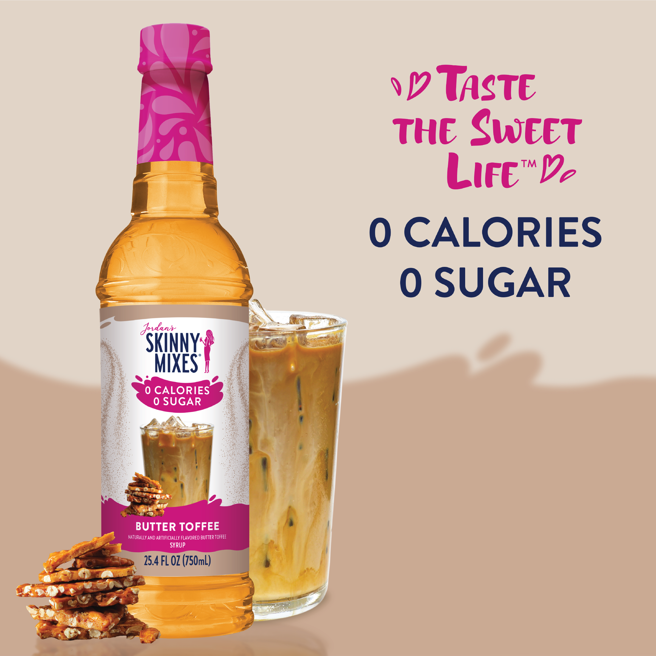 Jordan's Skinny Mixes - Wholesale Flavored Syrup - Sugar Free Butter Toffee Syrup2