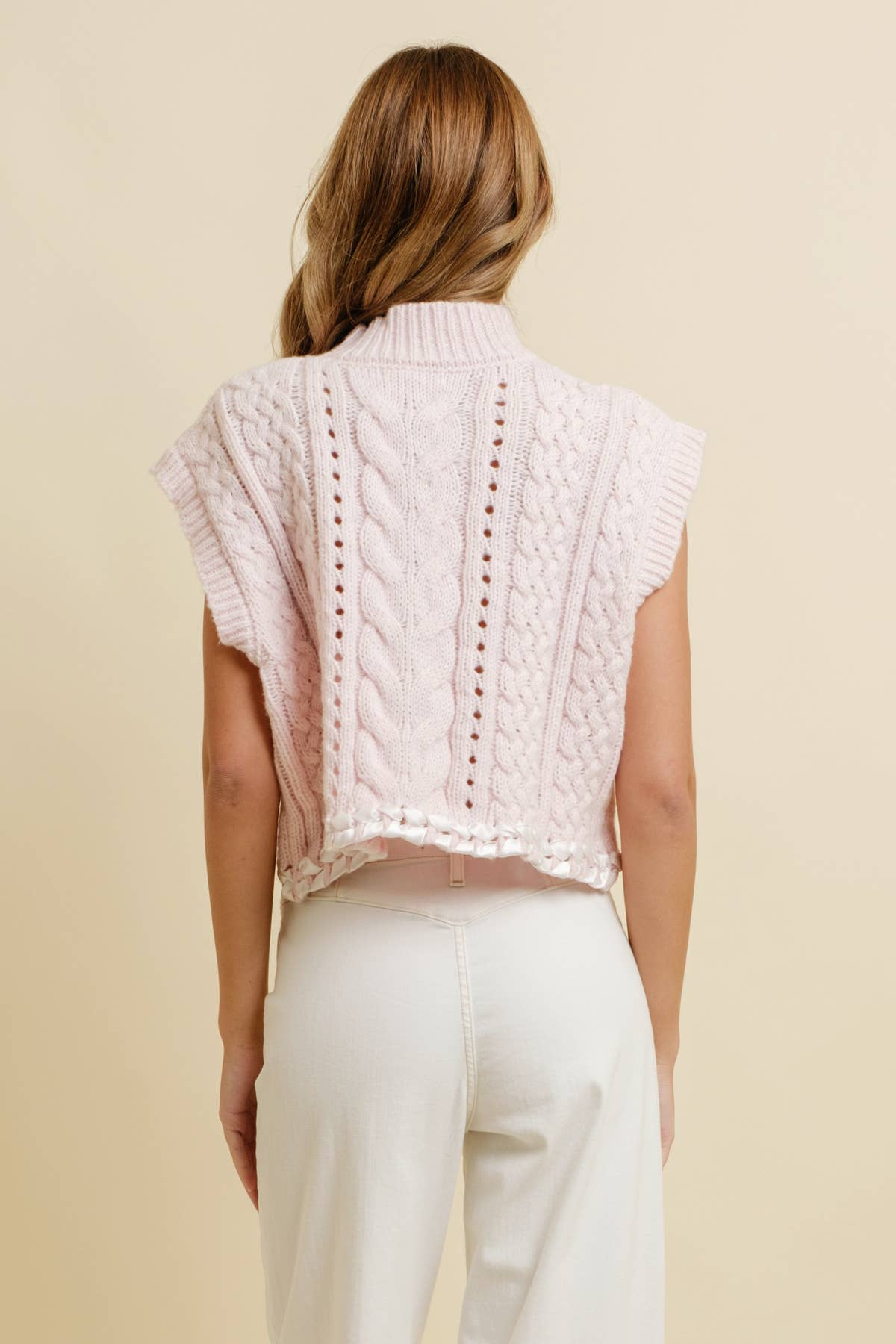 Cloud Ten - Wholesale Knit Sweater - Women's - CSW13362K - CABLE KNIT DROP SHOULDER CONTRAST STITCH SWEATER2