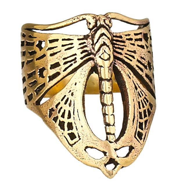 Tiger Mountain Jewelry - Wholesale Cocktail/Statement Ring - Dragonfly Embrace Bronze Ring