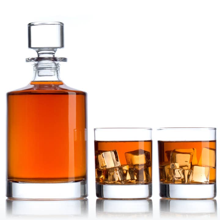 MB Brands Inc - Wholesale Decanter - Bellagio Decanter Set with Old Fashion Rocks Glasses