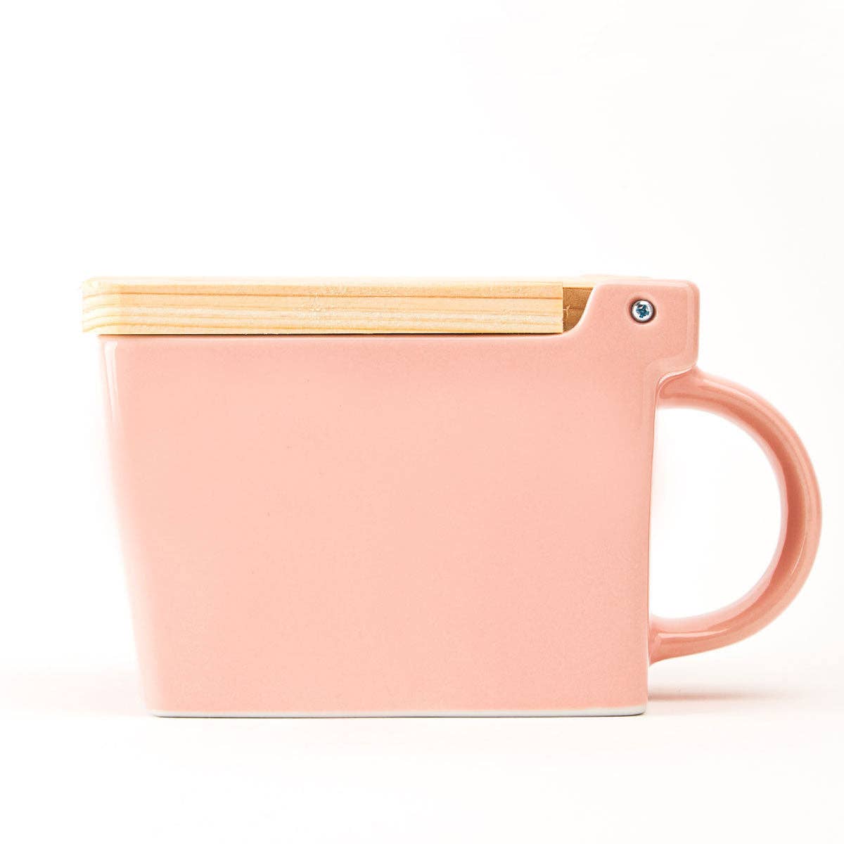 ZERO JAPAN USA - Wholesale Salt & Pepper Shaker Set - Bee House Ceramic Salt Box With Wooden Lid - Pink1