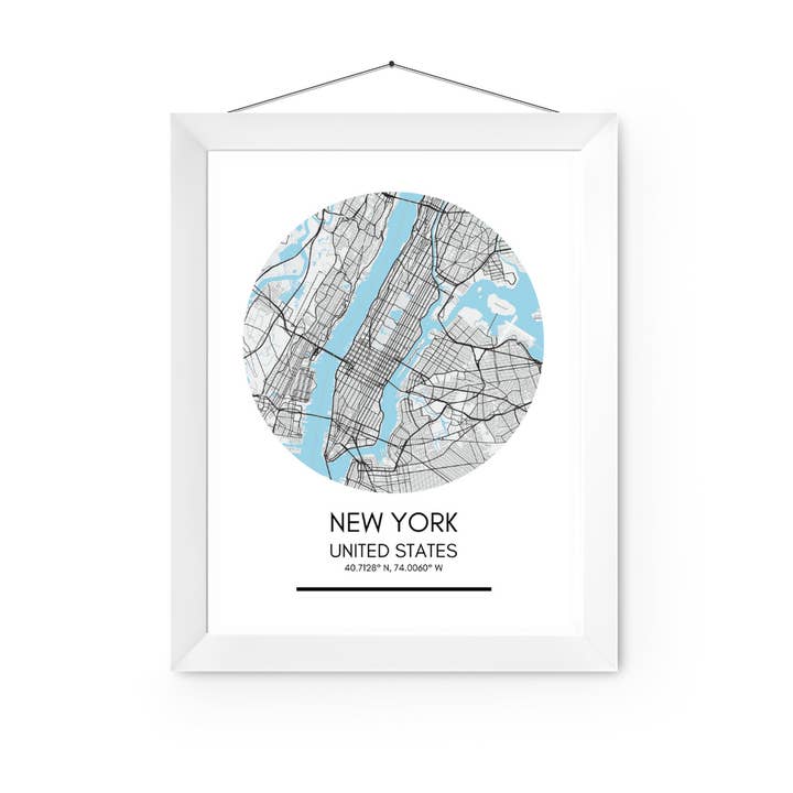 Cartes de New York | Décoration d'intérieur | New York Lover | Cartes de la ville pour la vente par Fusion Artsy